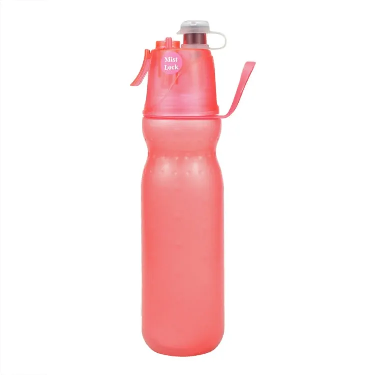 470ml Summer Outdoor Sports Training Spray Cooling Water Cup, Color: Pure Red 2-layers