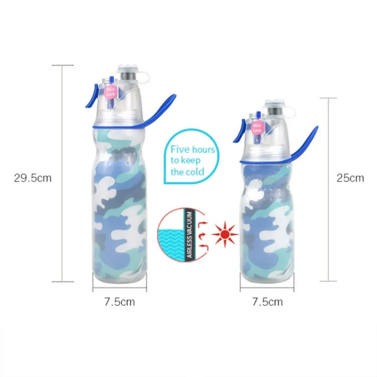 590ml Summer Outdoor Sports Training Spray Cooling Water Cup, Color: City 3-layers