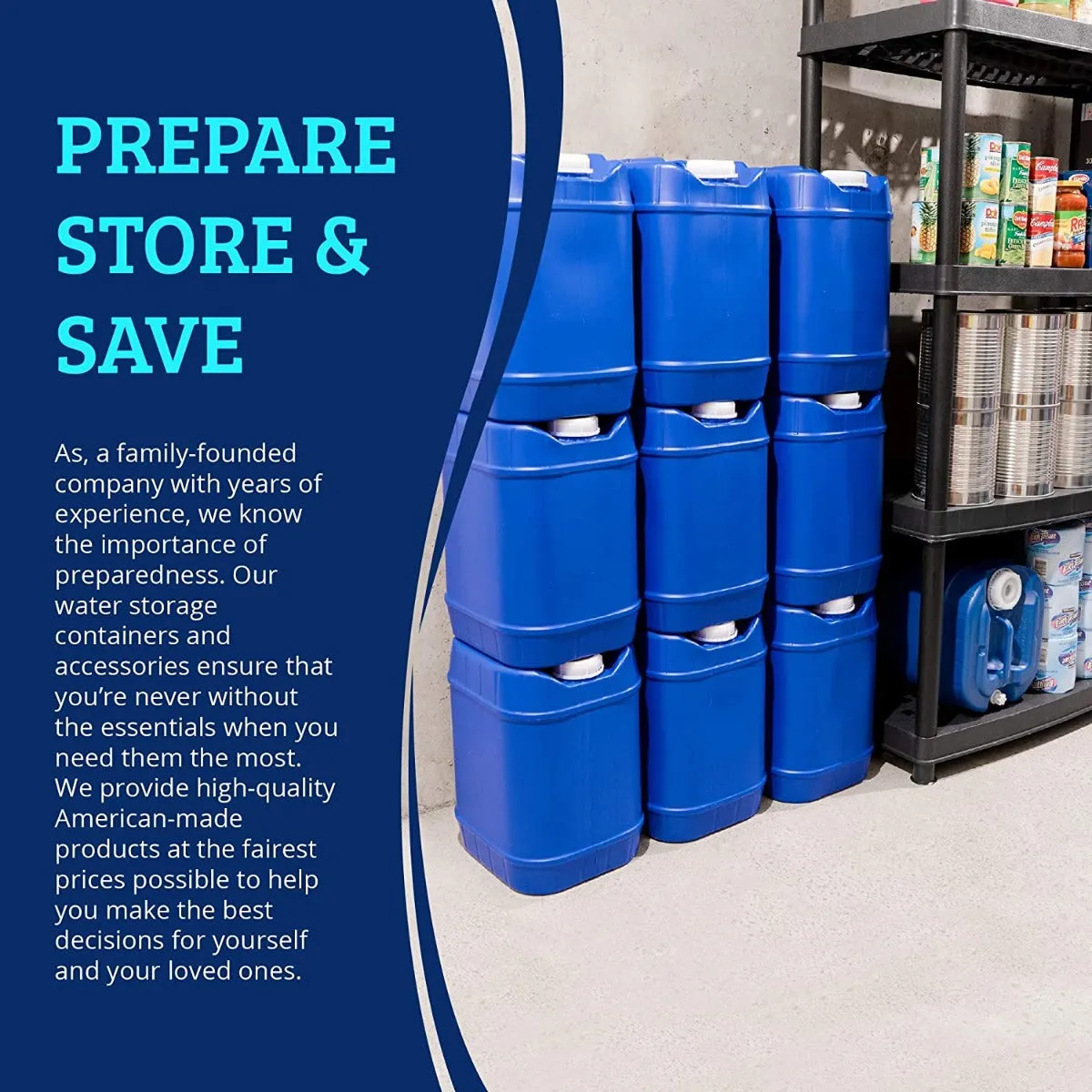 60-Gallon Stackable Water Container Essentials Kit