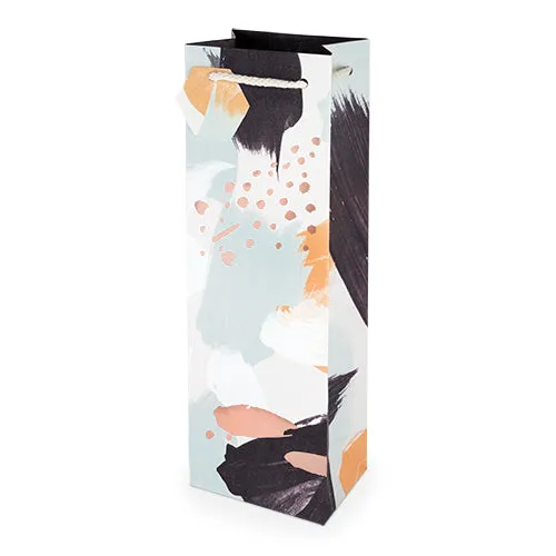 Abstract Watercolor and foil 750ml Bottle Bag By Cakewalk