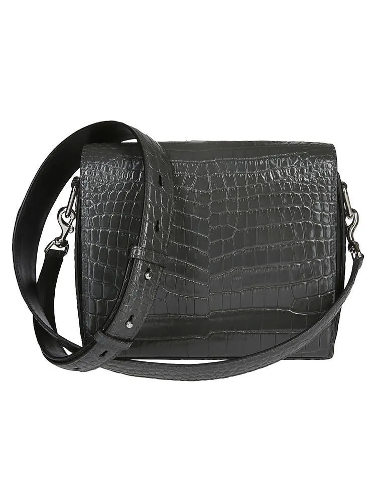 Alexander McQueen Croc Effect Crossbody Bag