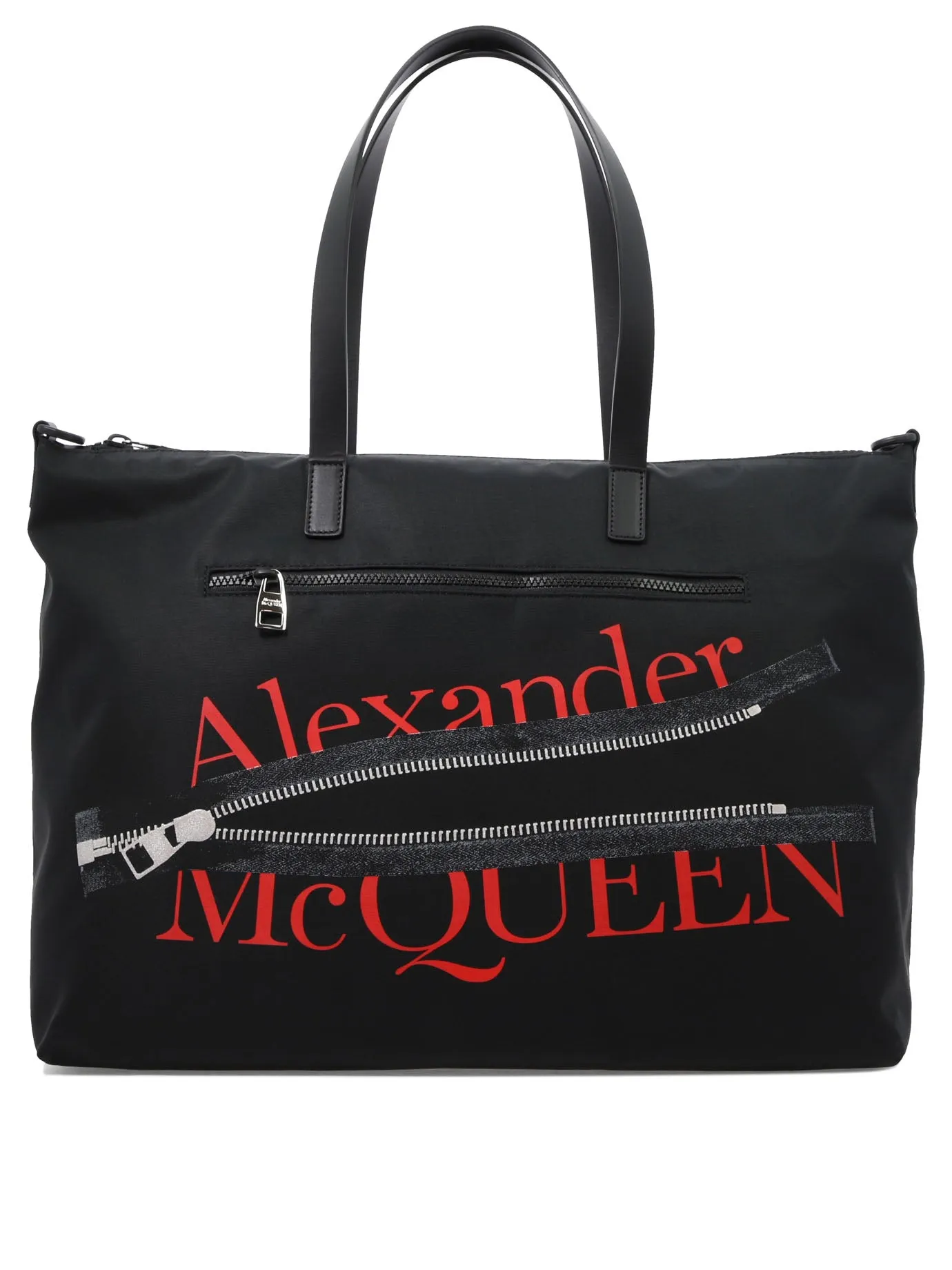 Alexander McQueen Logo Printed Zipped Tote Bag