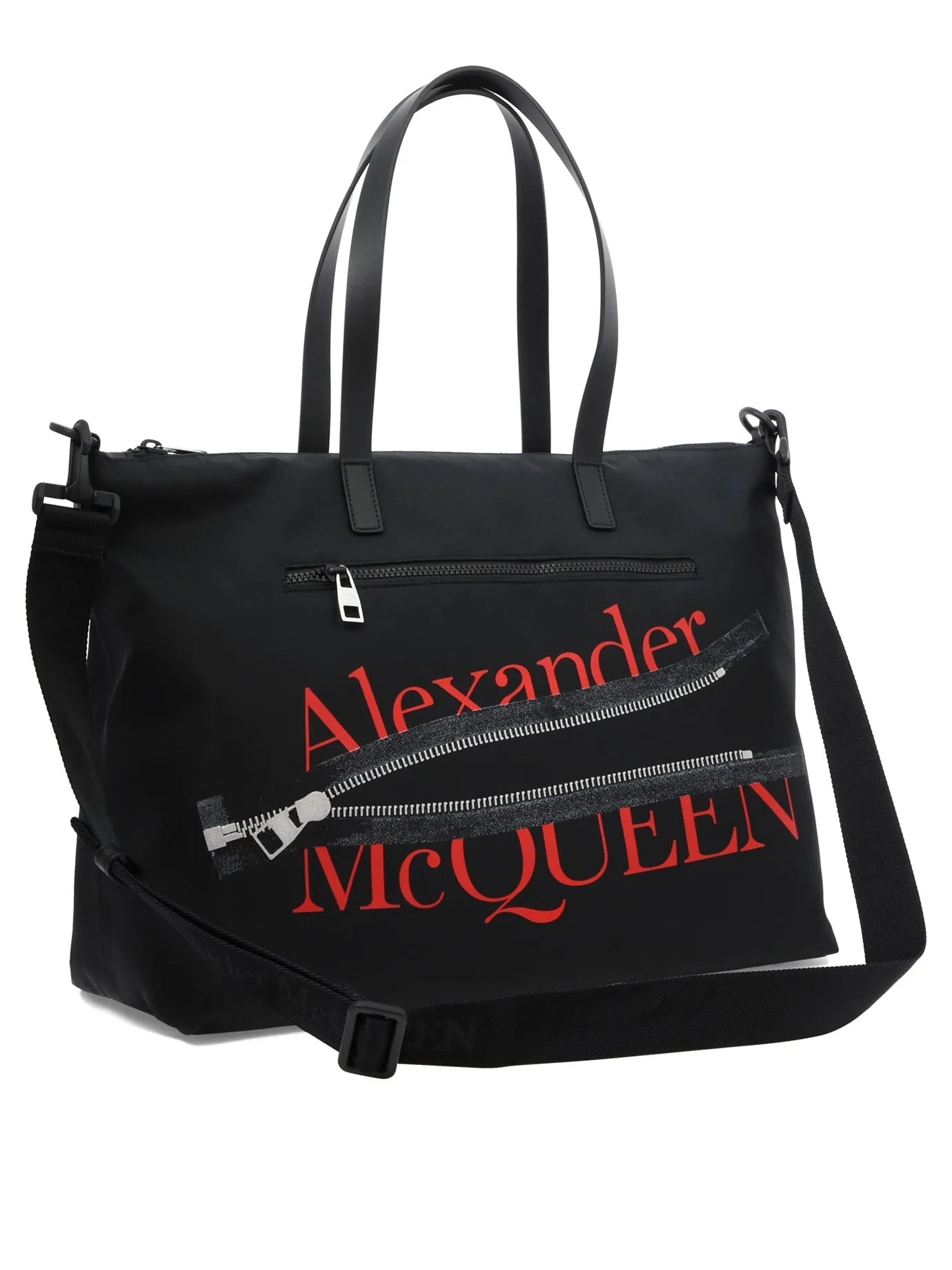 Alexander McQueen Logo Printed Zipped Tote Bag