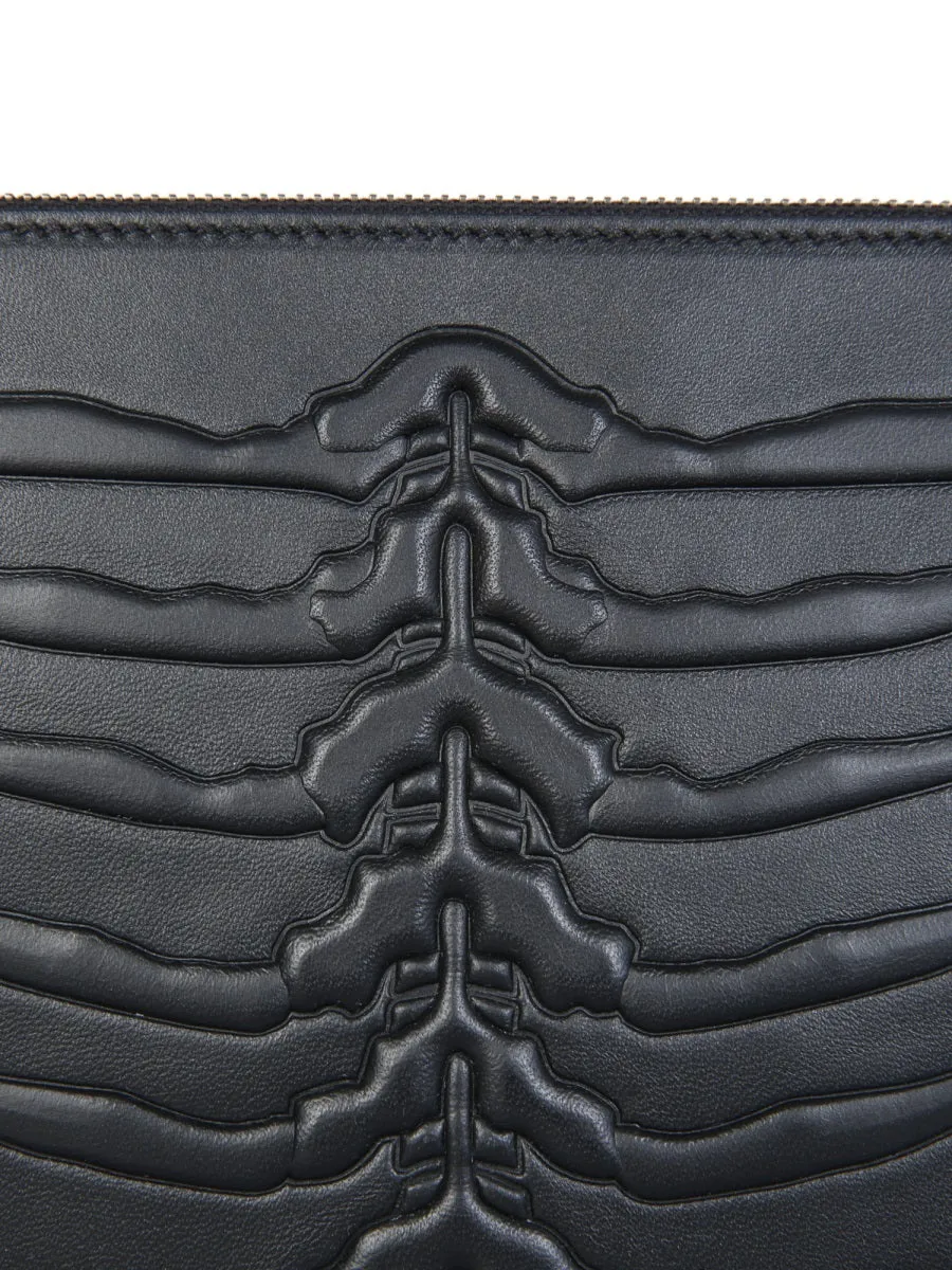 Alexander McQueen Rib Embossed Clutch Bag