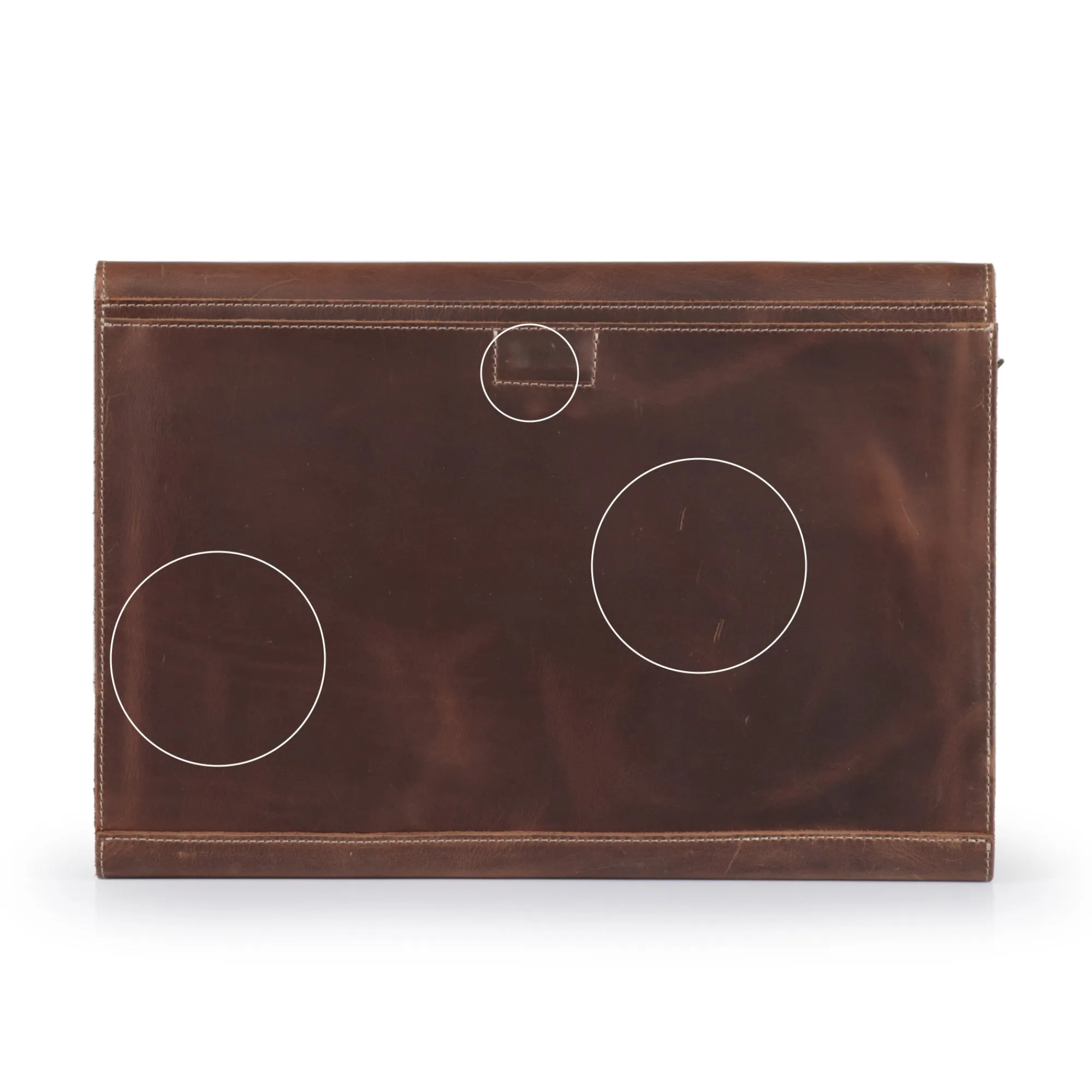 Almost Perfect | Logan Leather Laptop Sleeve with Strap 15''16'' - Pecan