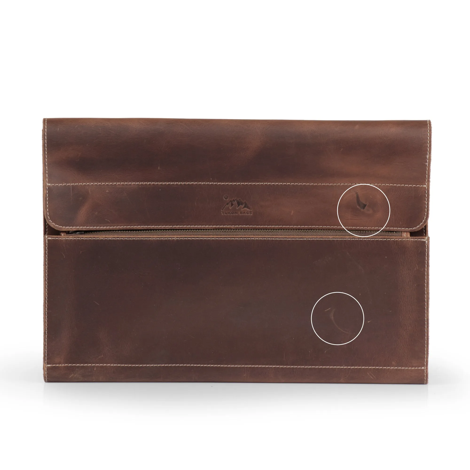 Almost Perfect | Logan Leather Laptop Sleeve with Strap 15''16'' - Pecan