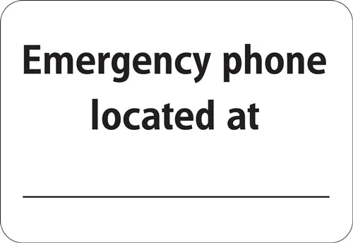 Aluminum Sign- "Emergency Phone Located"