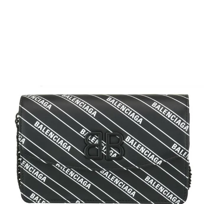 Balenciaga All Over Logo Crossbody Bag