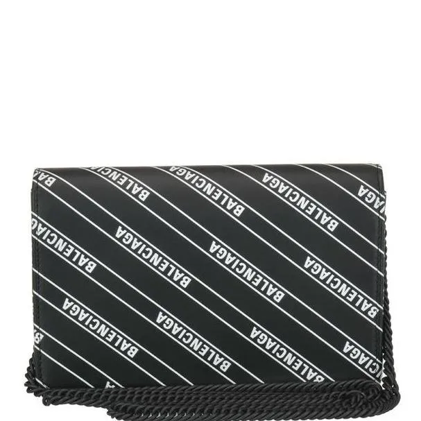 Balenciaga All Over Logo Crossbody Bag