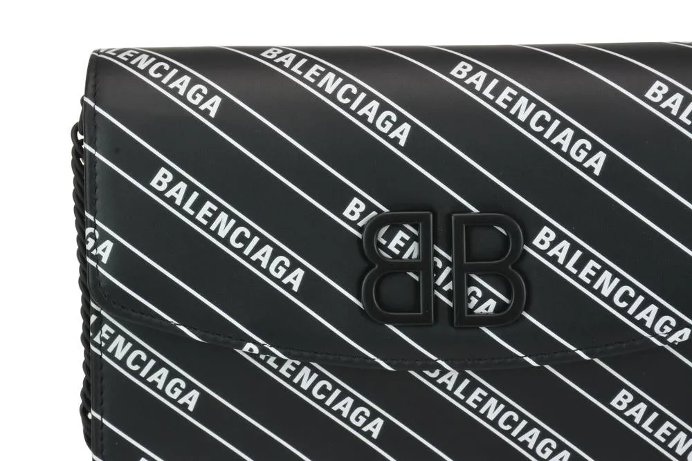 Balenciaga All Over Logo Crossbody Bag