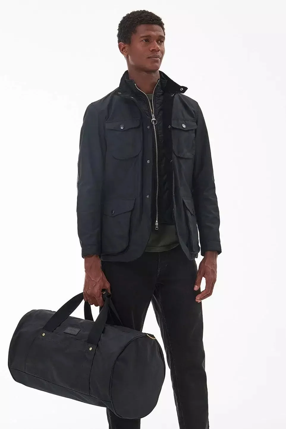 Barbour Duffle Bag  Explorer Wax in BLACK UBA0566BK31