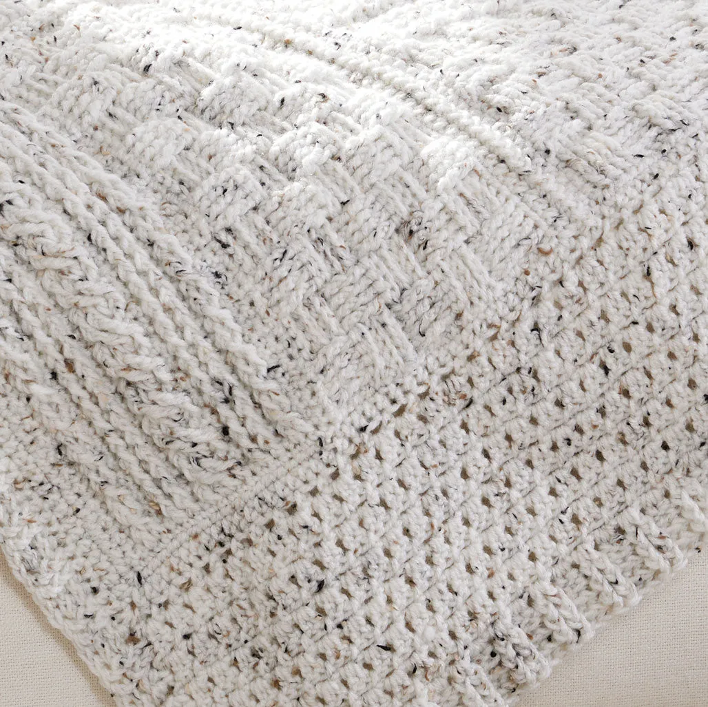 Basketweave & Cables Blanket