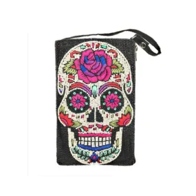 Beaded Sugar Skull Bag