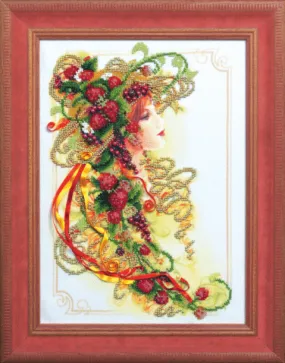 Beadwork kit B-642 "Summer", Bead Embroidery, Needlepoint, Handcraft kit, DIY Beaded Painting 3D, Tapestry Beaded Cross Stitch kit, Beadwork