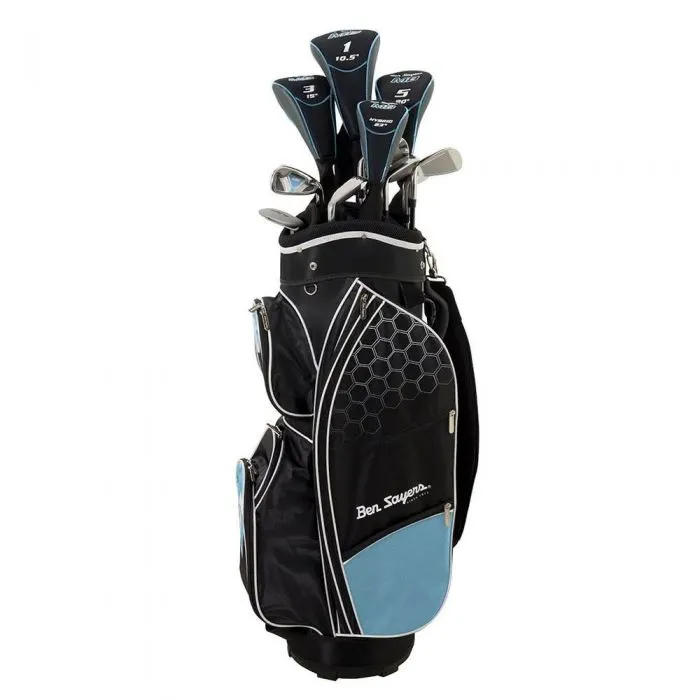 Ben Sayers M8 13-Piece Cart Bag Package Set - Sky Blue ( 1") - Junior/Ladies