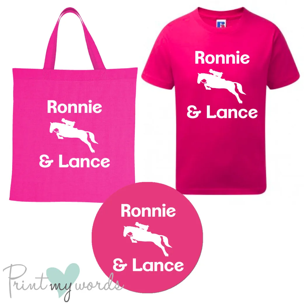 'Bexley' Children's Personalised Matching Equestrian Set - Jumping Design