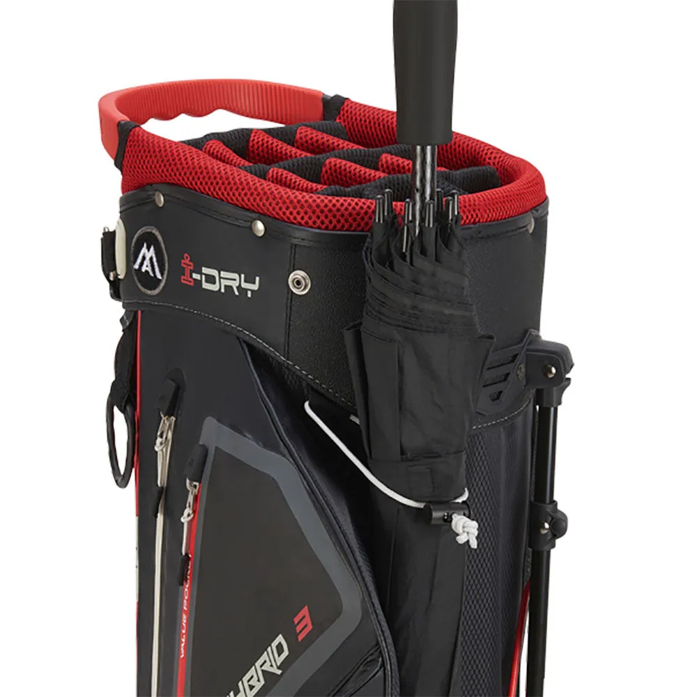 Big Max Aqua Hybrid 3 Stand Bag - Red/Black