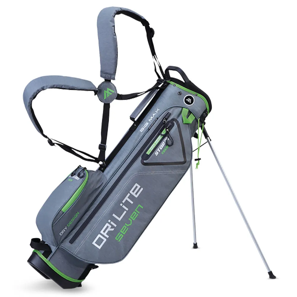 Big Max Dri Lite 7 Stand Bag - Storm/Silver/Lime