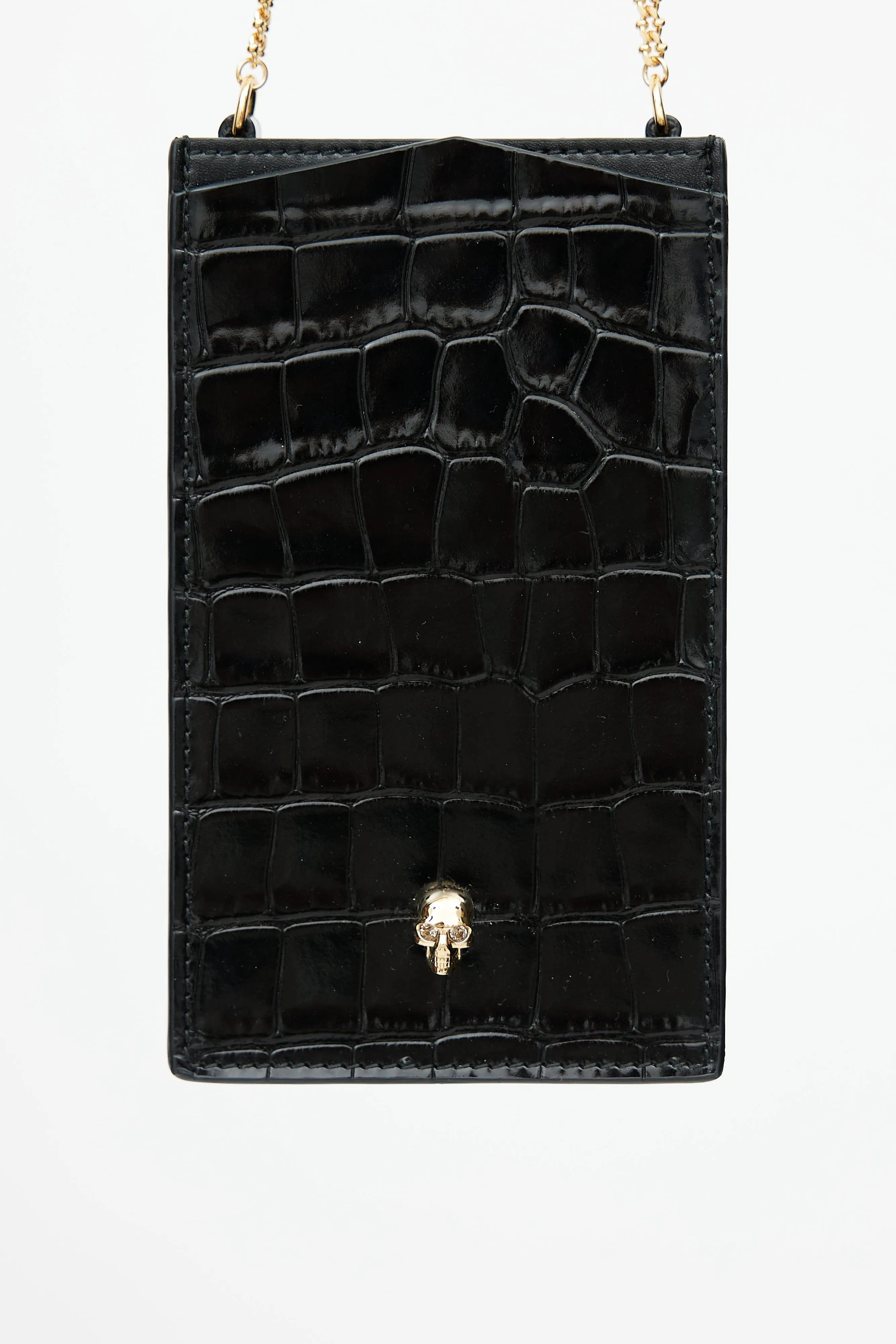 Black & Gold Embossed Skull Phone Case