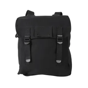 Black Canvas Musette Bag