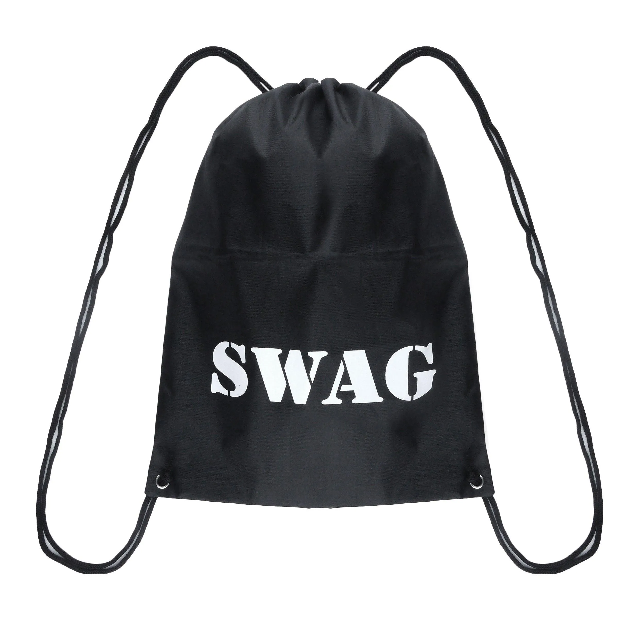 Black Swag Bag with Domino Eye Mask Kit - Unisex Cops and Robbers Burglar Thief Villain Convict World Book Day Set