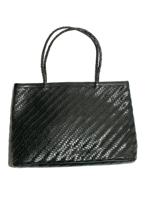 Black Woven Gabrielle Bag