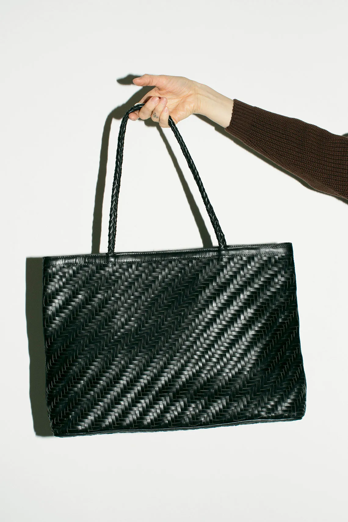 Black Woven Gabrielle Bag