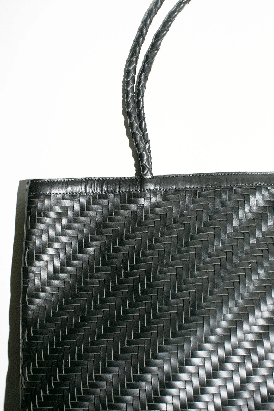 Black Woven Gabrielle Bag