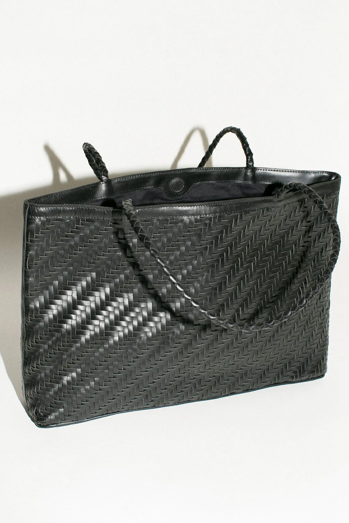 Black Woven Gabrielle Bag