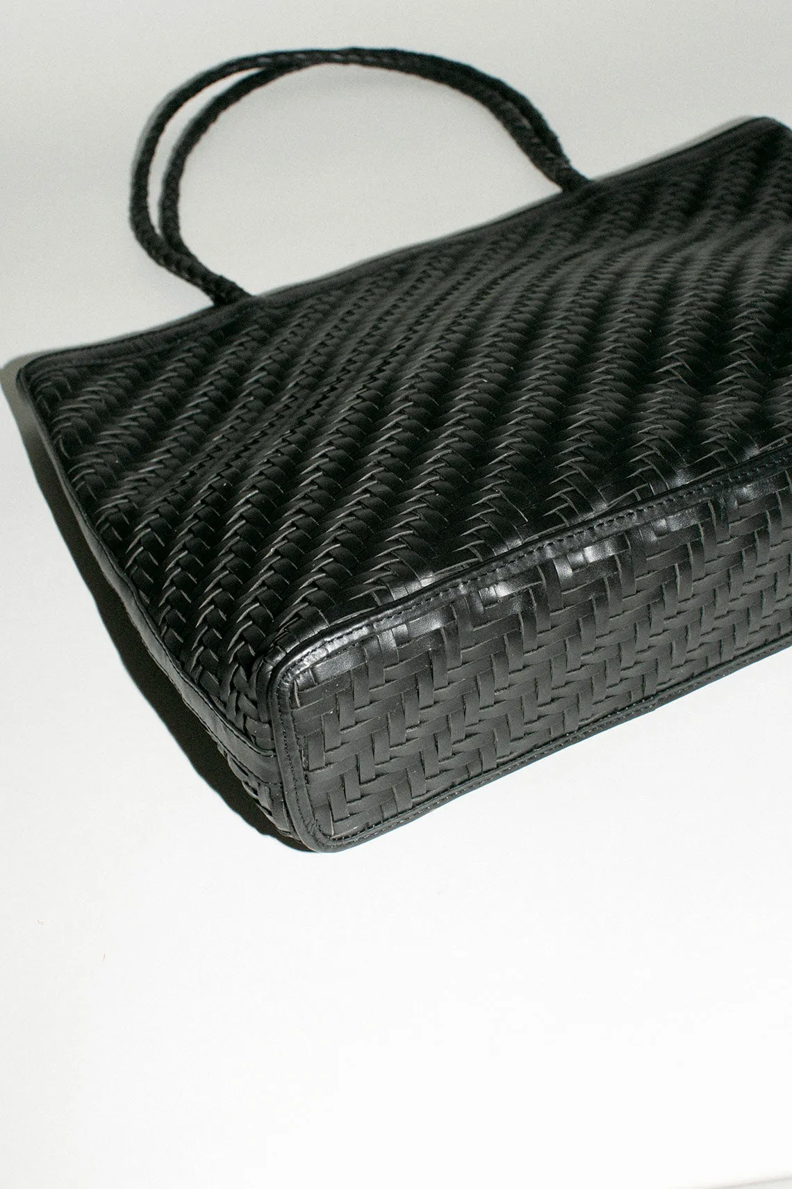 Black Woven Gabrielle Bag