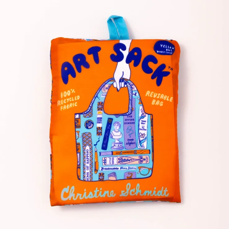 Bookbag Art Sack - Eco-Friendly Reusable Bibliophile Tote