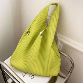 Bright Lime Green Textured Messenger Bag for Women’s Niche Fashionable Style