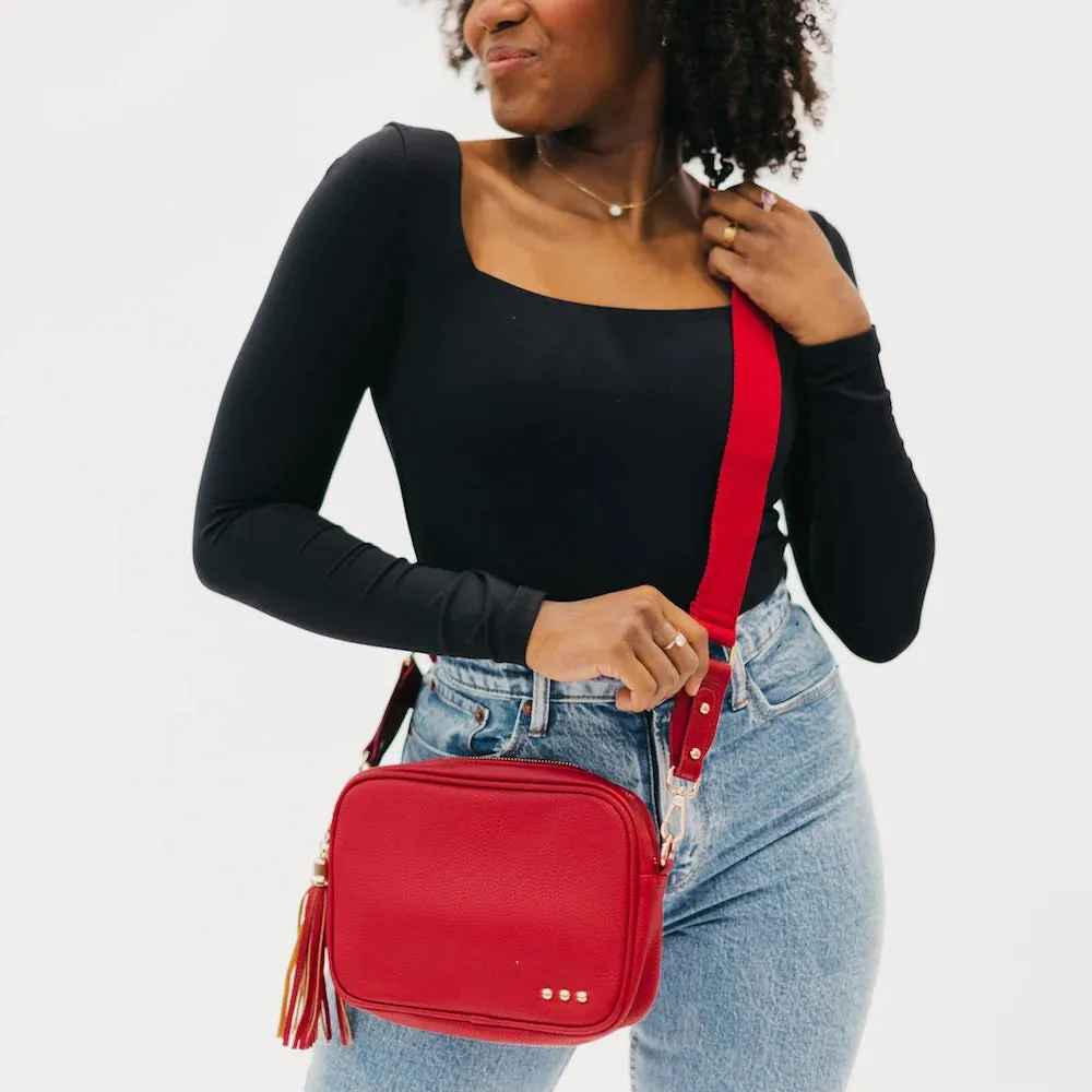 Callie Canvas Adjustable Strap - Red