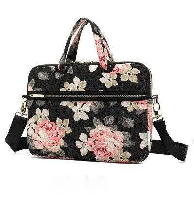 Canvas Laptop Shoulder Bag Messenger Bag for Women