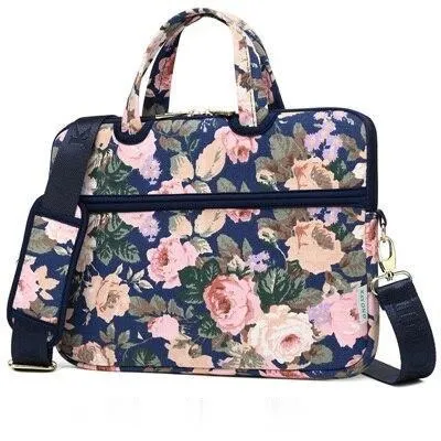 Canvas Laptop Shoulder Bag Messenger Bag for Women