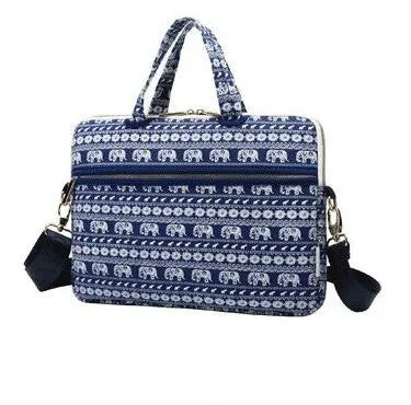 Canvas Laptop Shoulder Bag Messenger Bag for Women