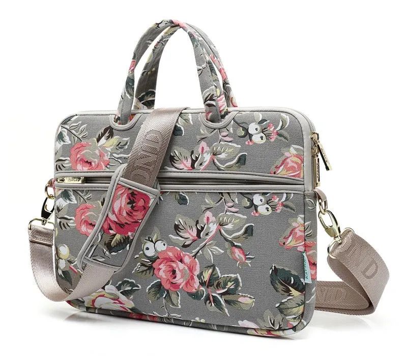 Canvas Laptop Shoulder Bag Messenger Bag for Women