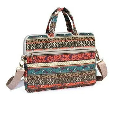 Canvas Laptop Shoulder Bag Messenger Bag for Women