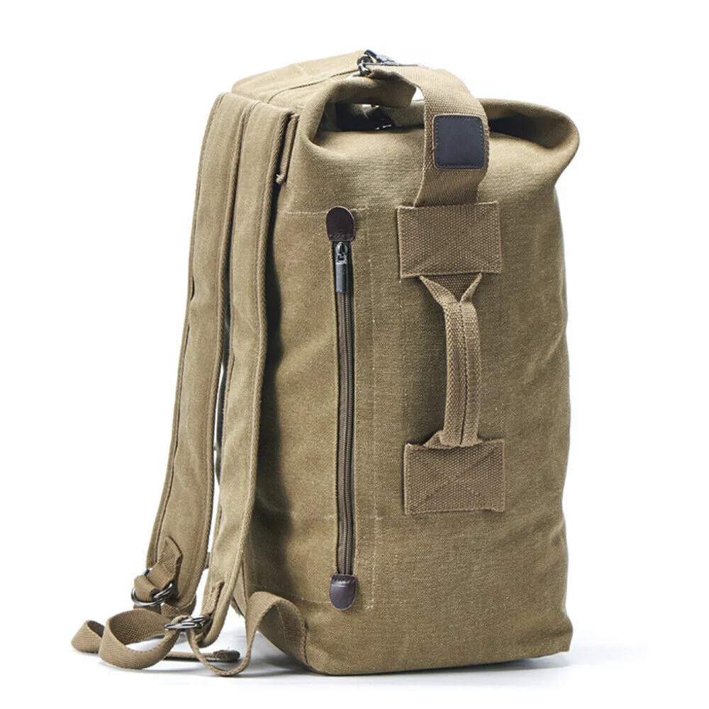 Canvas Rucksack Hiking Travel Duffle Bag