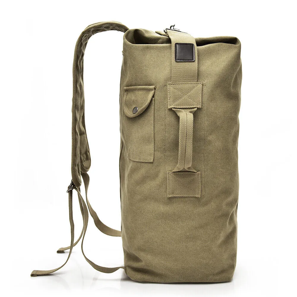 Canvas Rucksack Hiking Travel Duffle Bag