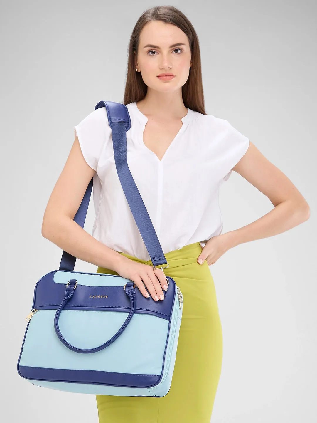 Caprese Jasper Laptop Bag Large Sea Blue