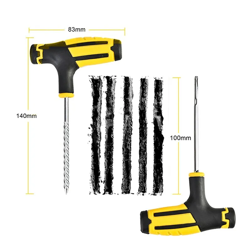 Car Tire Repair Tool Tire Repair Kit Studding Tool Set Auto Bike Tubeless Tire Tyre Puncture Plug Garage Car Accessories