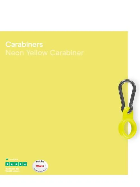 Chilly's Water Bottle Carabiner Neon Yellow CBCARNEYEL