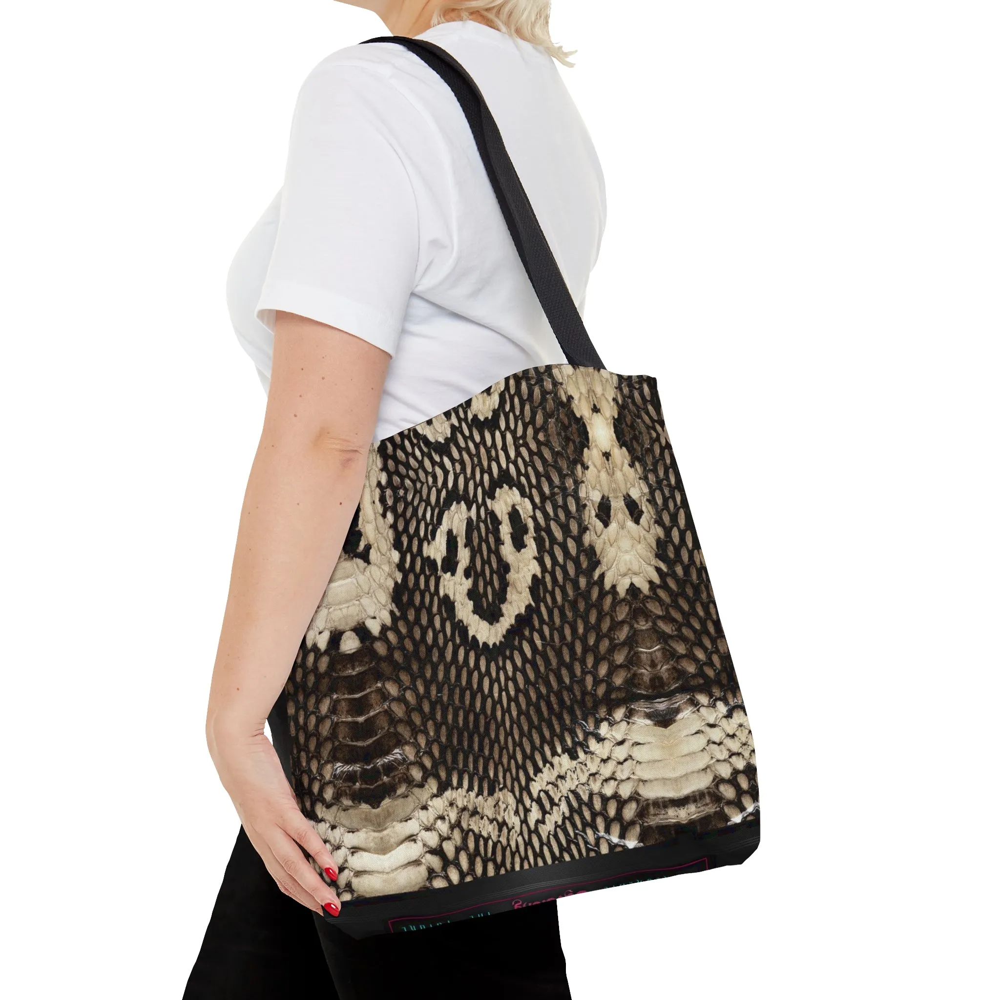 Cobra Print Tote Bag Canvas Handbag Snake Print Bag Cobra Skin Tote Bag in 3 Sizes | 11223