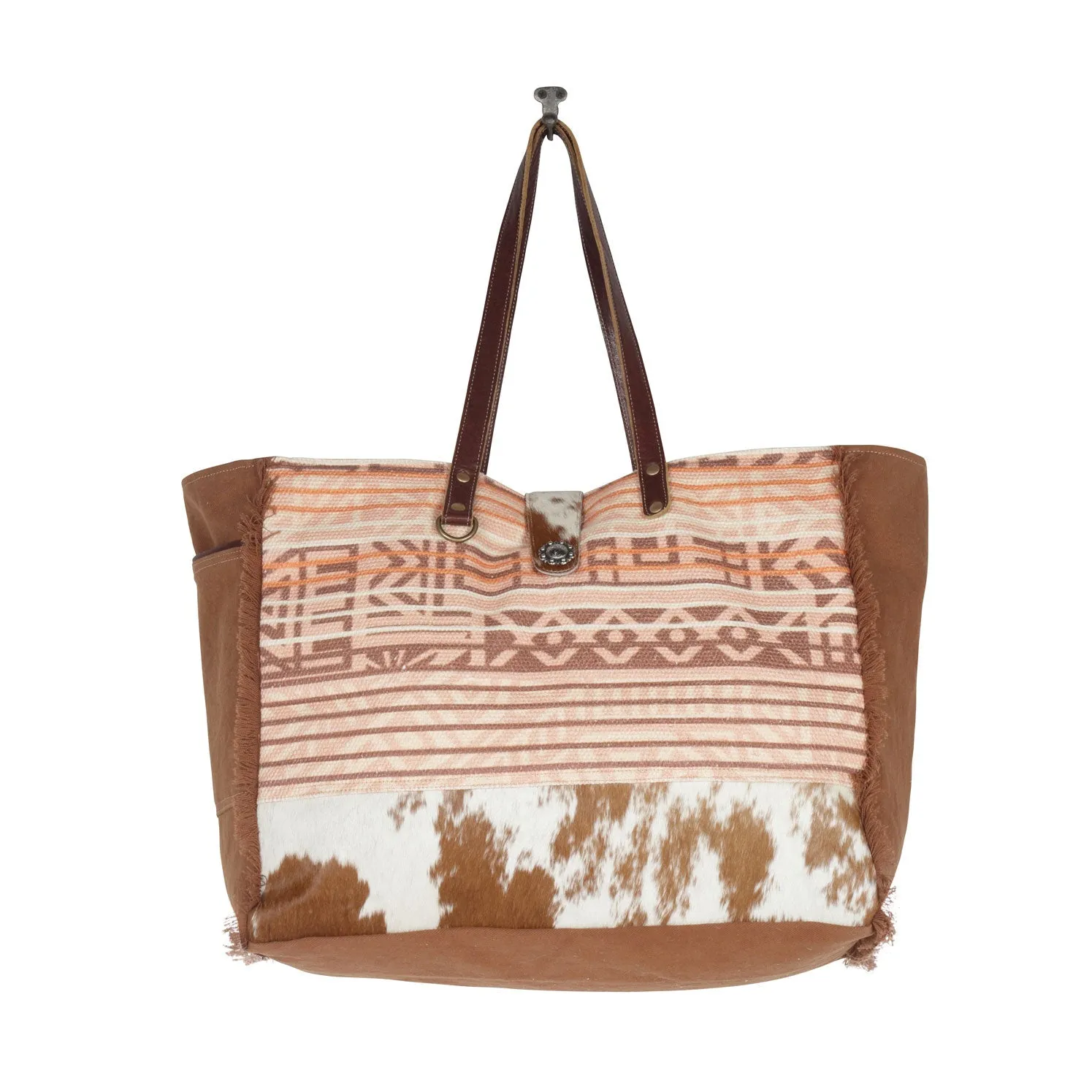 Coral Blossoms Weekender Bag