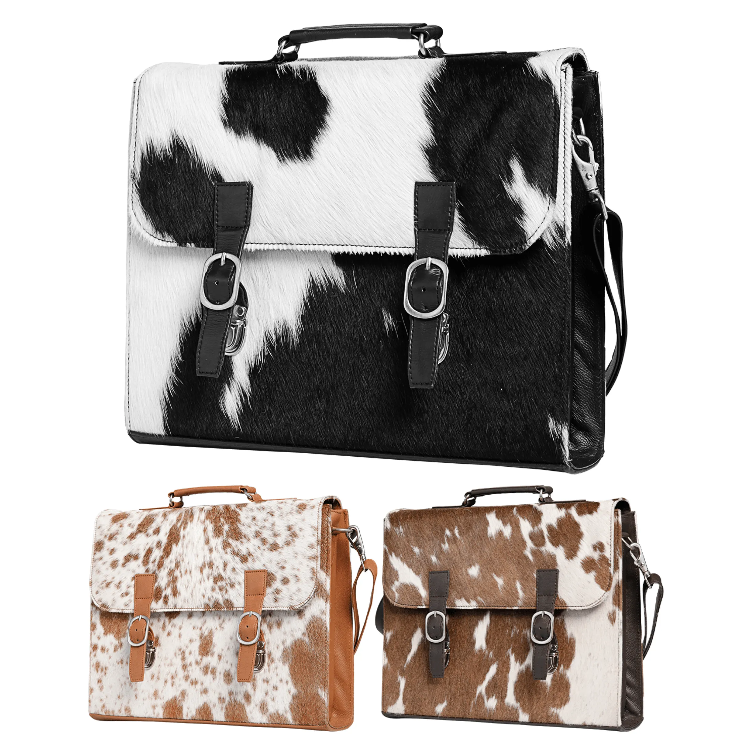 Cowhide Hide n Sleek Briefcase