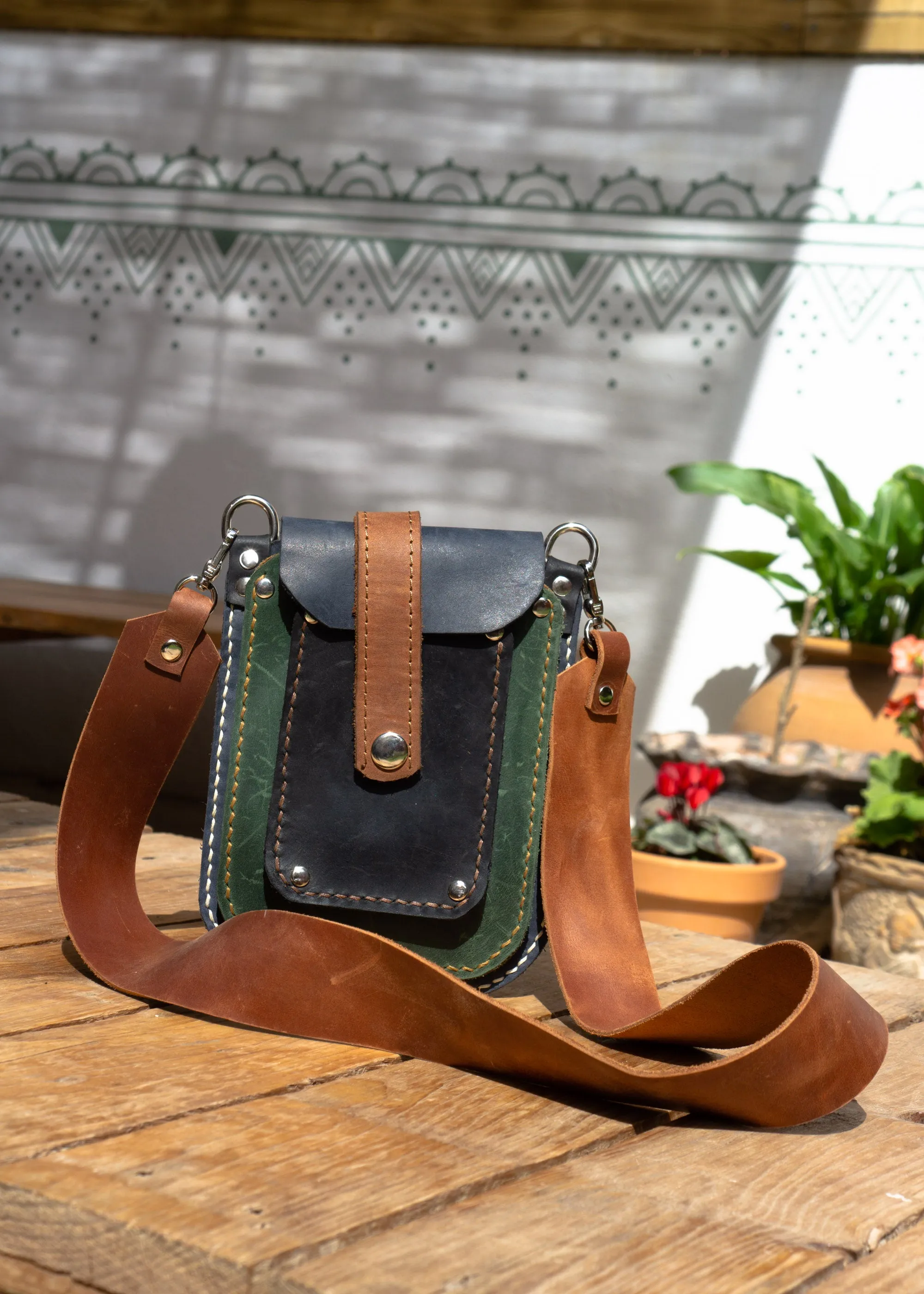 Crossbody Bag | Handcrafted in multicolor leather