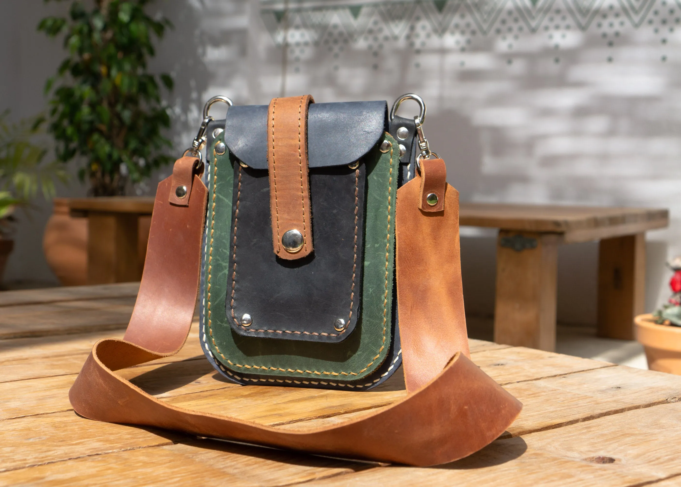 Crossbody Bag | Handcrafted in multicolor leather