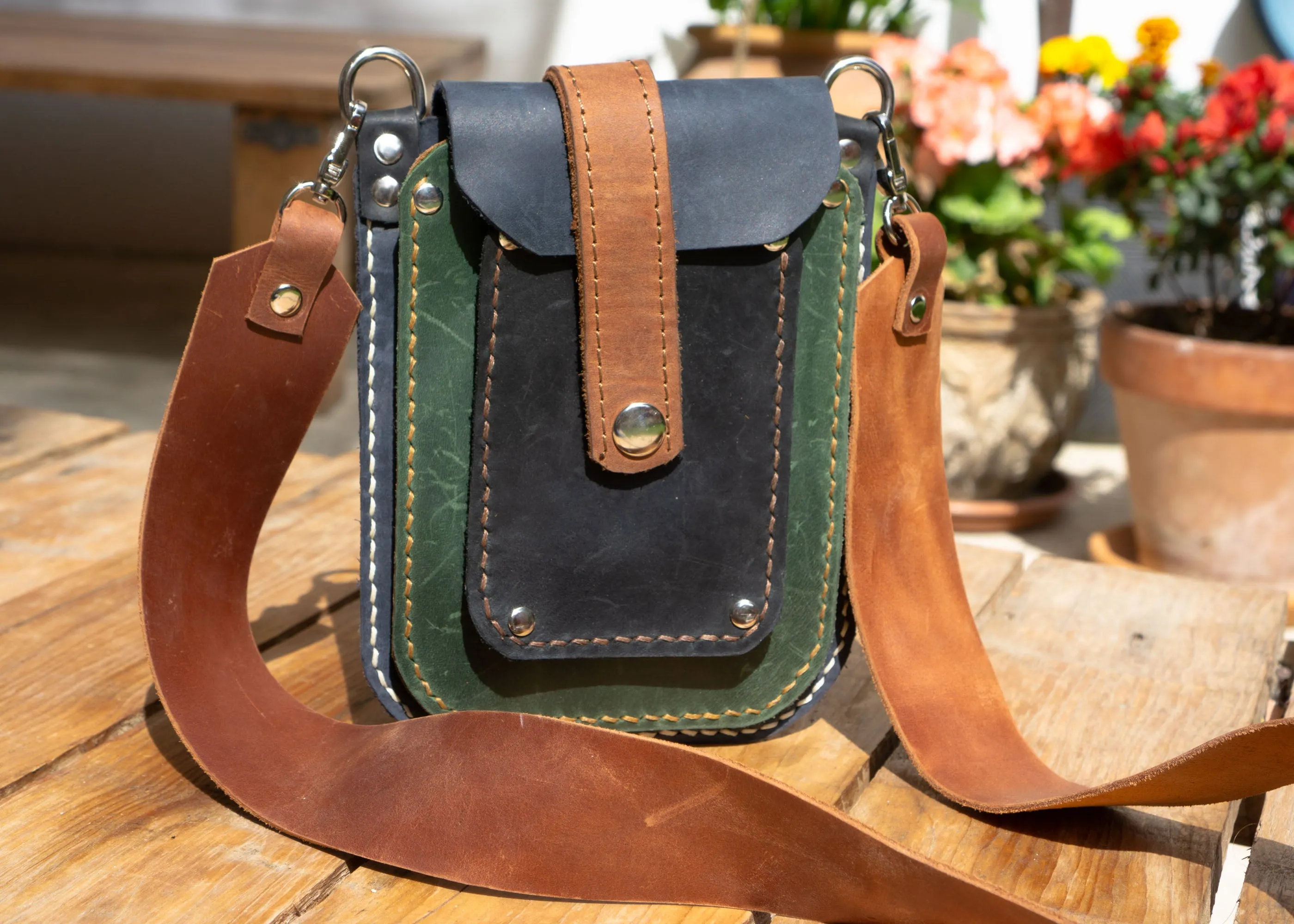 Crossbody Bag | Handcrafted in multicolor leather