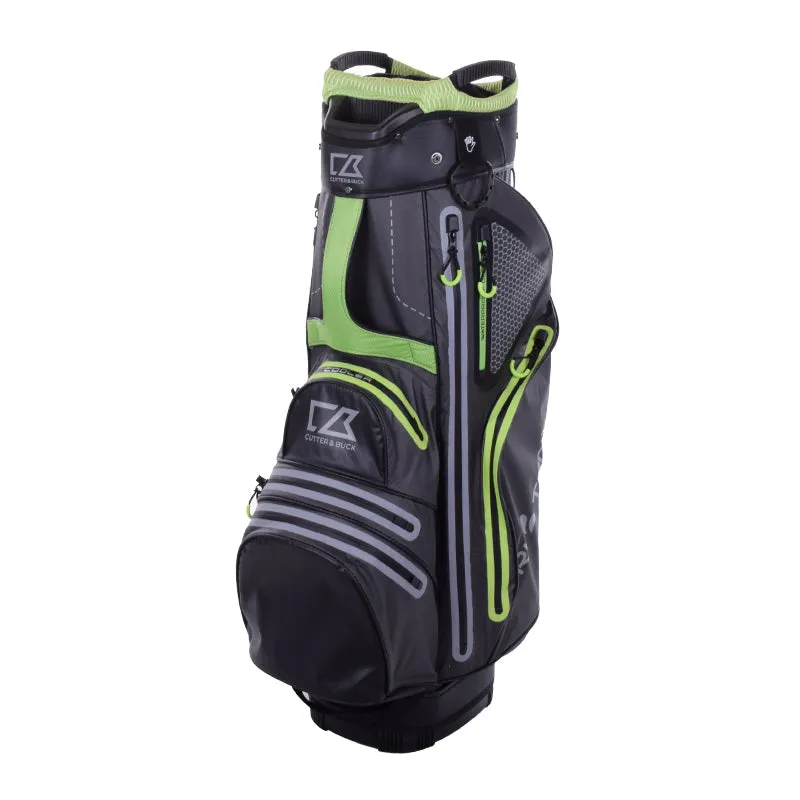 CUTTER & BUCK 9" Waterproof Cart Bag (Black/Green)